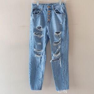 Free People Distressed Ankle Crop Jean